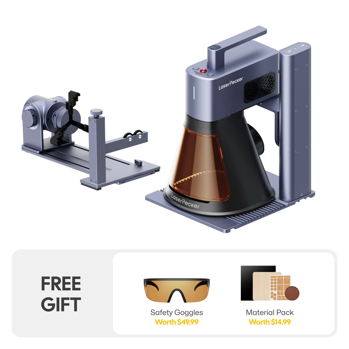 LaserPecker LP2 Plus 10W Desktop Laser Engraver & Cutter