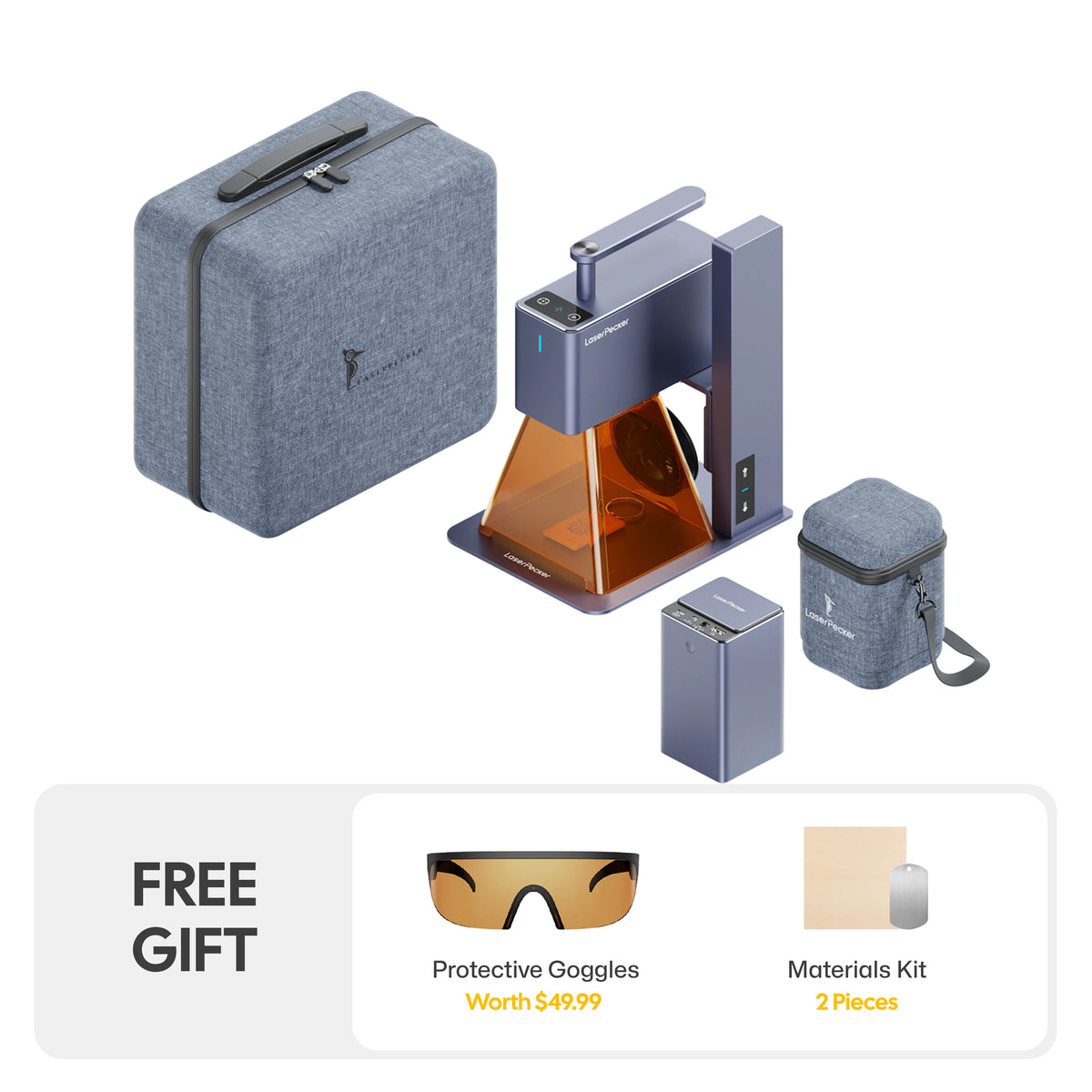 LaserPecke LP2 Portable and Battery with Pack Bundle