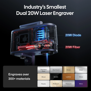 Industry's Smallest Dual 20W Laser Engraver