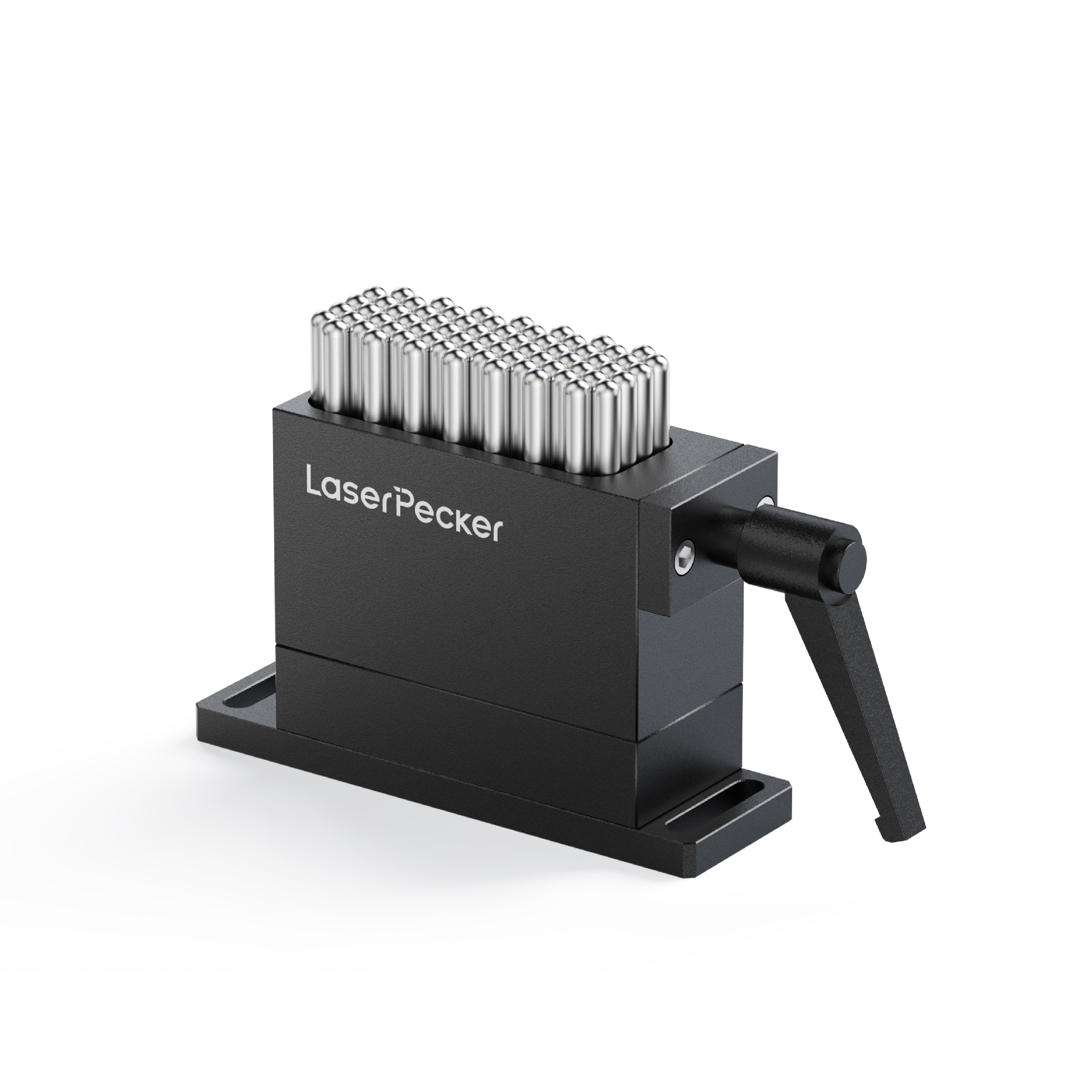 laserpecker flexible fixture for holding cylindrical objects during laser engraving.