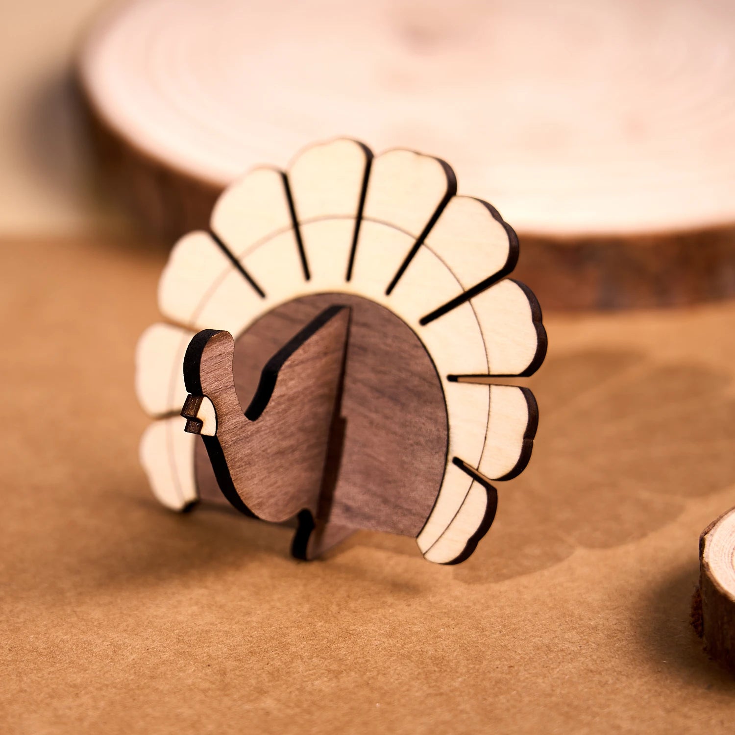 Wooden ornament cut from 6mm basswood plywood.