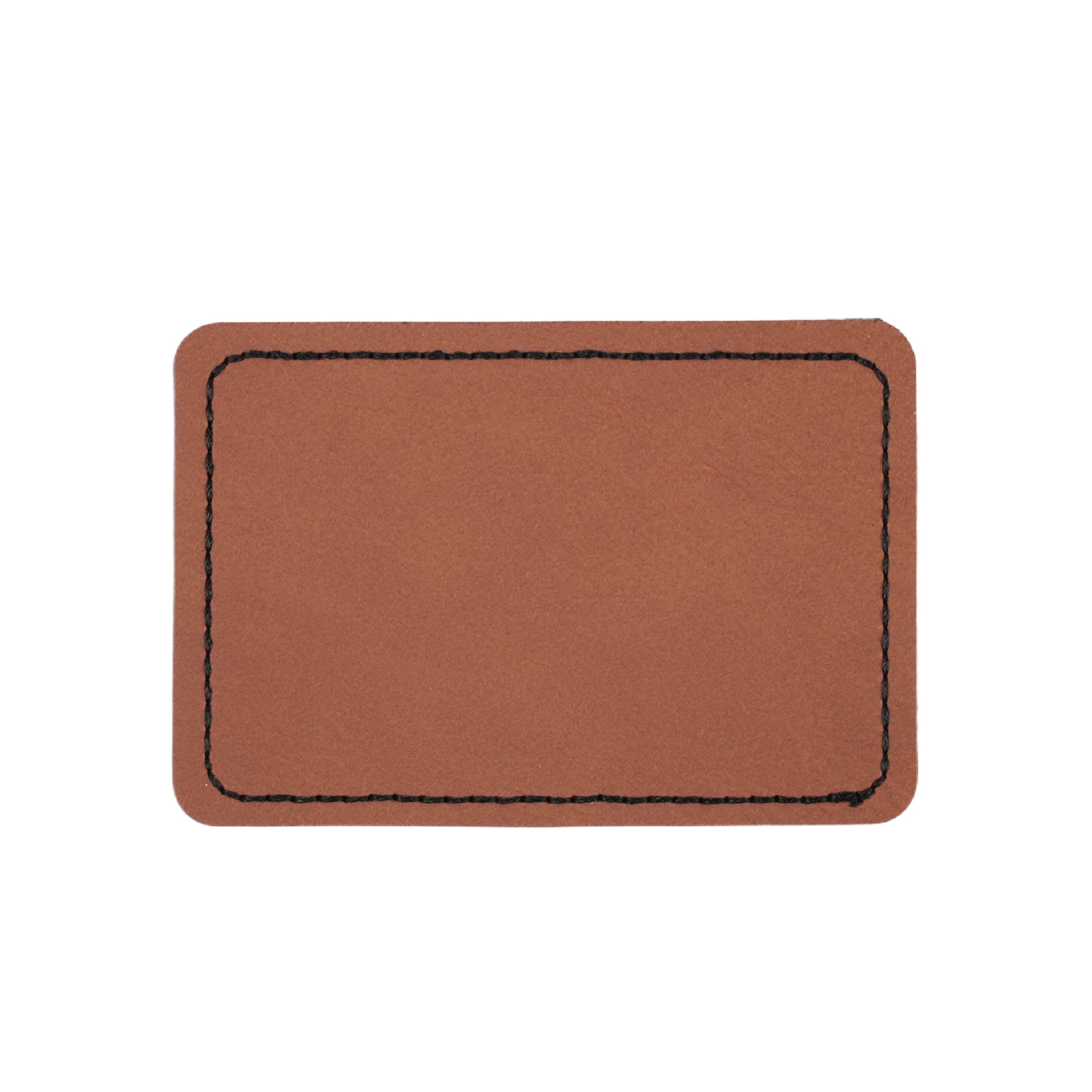 blank rectangular pu leather laser tag brown for LaserPecker engraving.