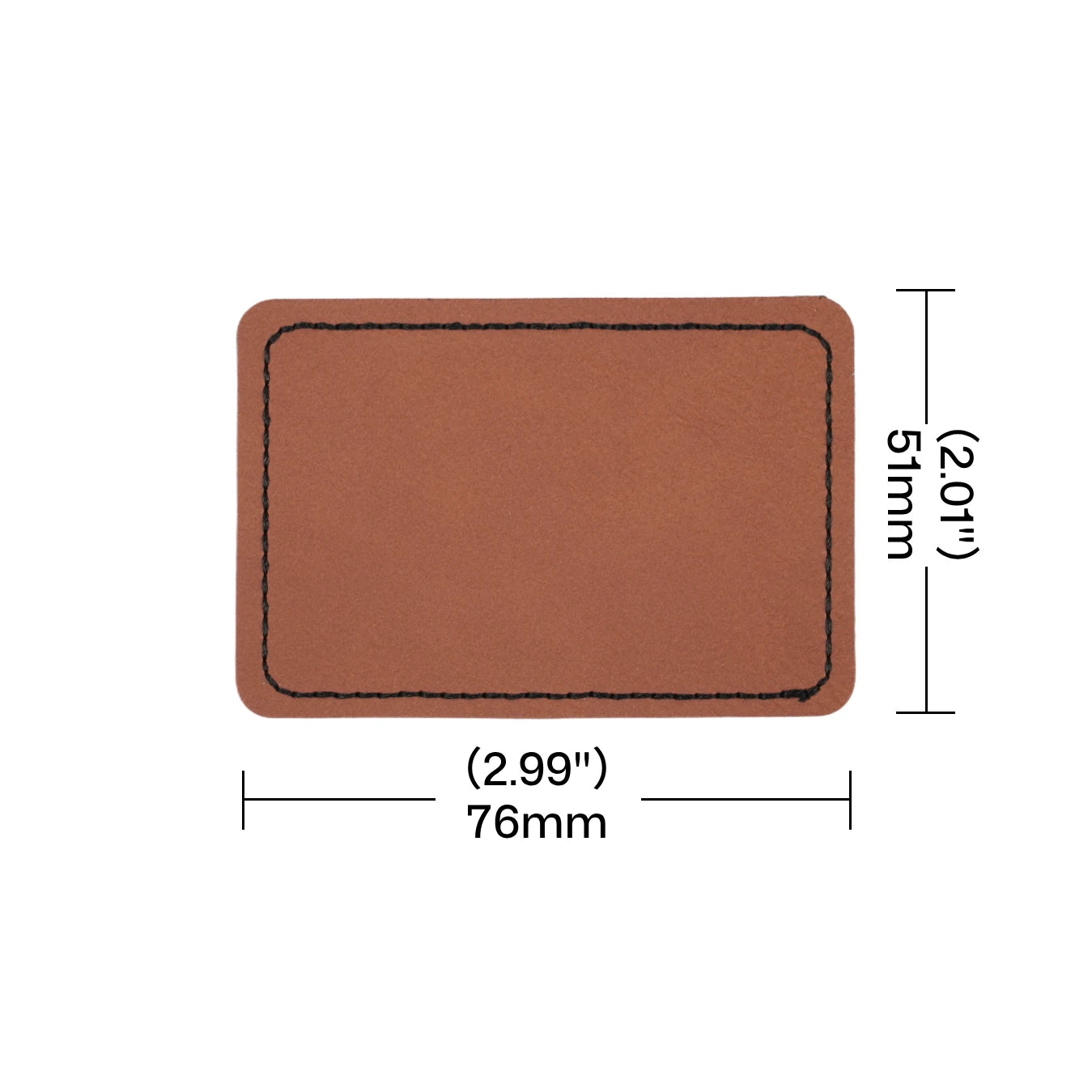 2x3 inch rectangular pu leather tag works with diode laser standard size for LaserPecker.
