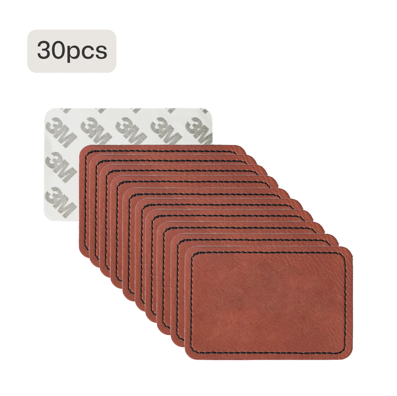 bulk affordable 30pcs black and brown pu leather laser blanks set for engraving projects.