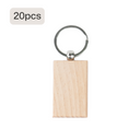 Blank Rectangular Wooden Keychain (20pcs / 40pcs)