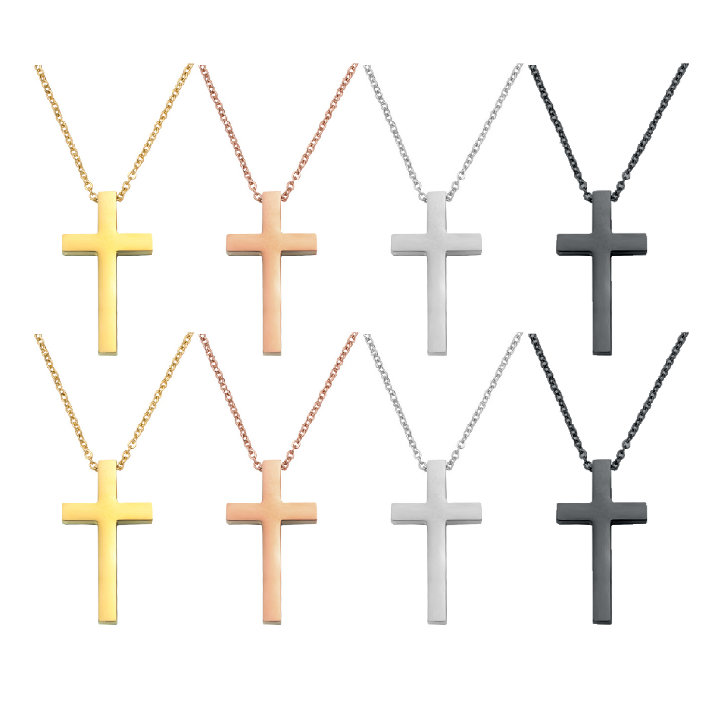 stainless steel cross pendant necklace blank for laser engraving religious jewelry christian gift custom name or bible verse.