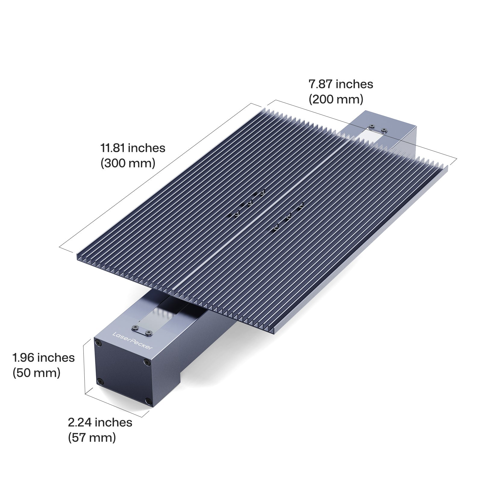 laserpecker slide extension worktable 300 by 200 millimeter surface for lp2 plus, lp4 and lp5 engravers.