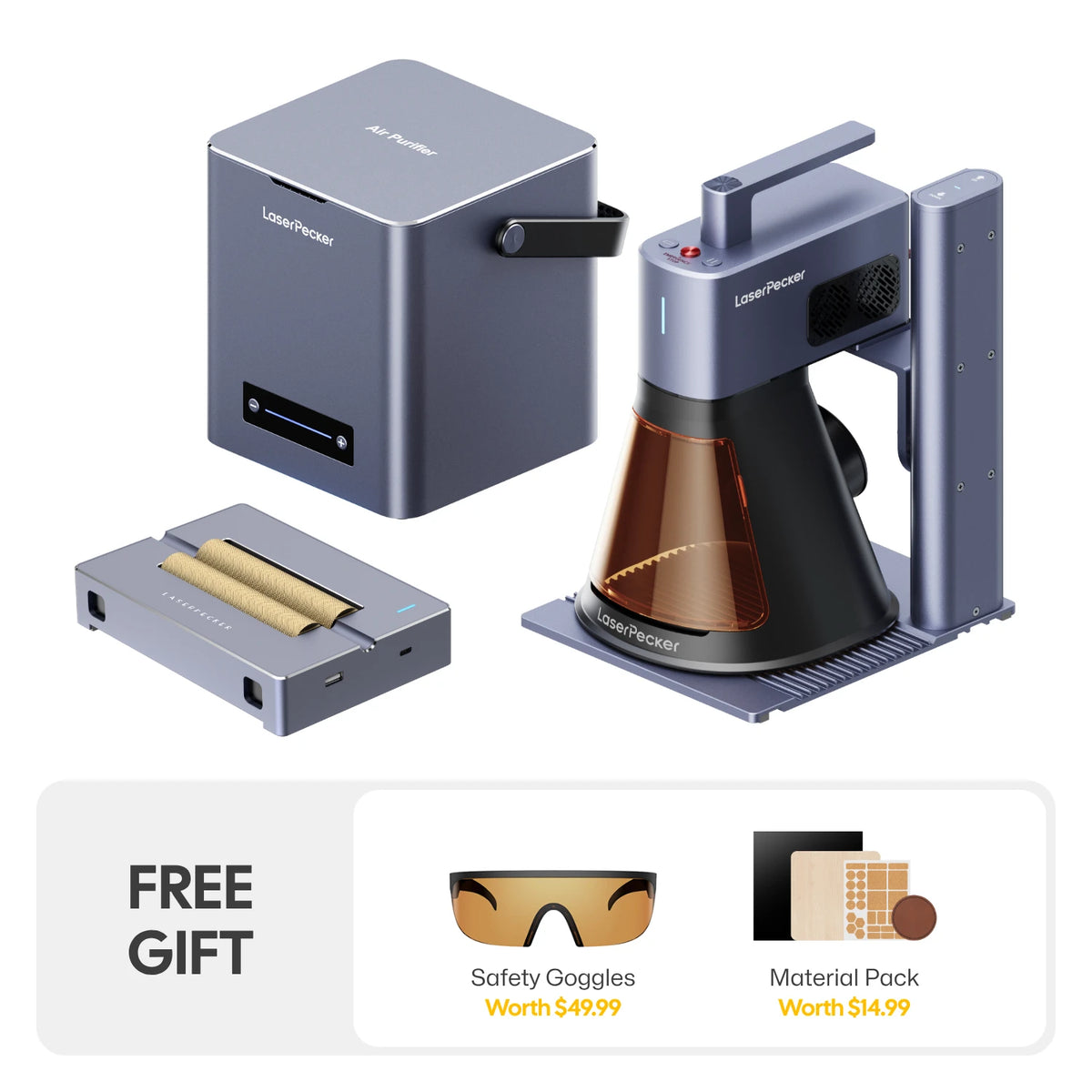 LaserPecker LP2 Plus 10W Desktop Laser Engraver & Cutter