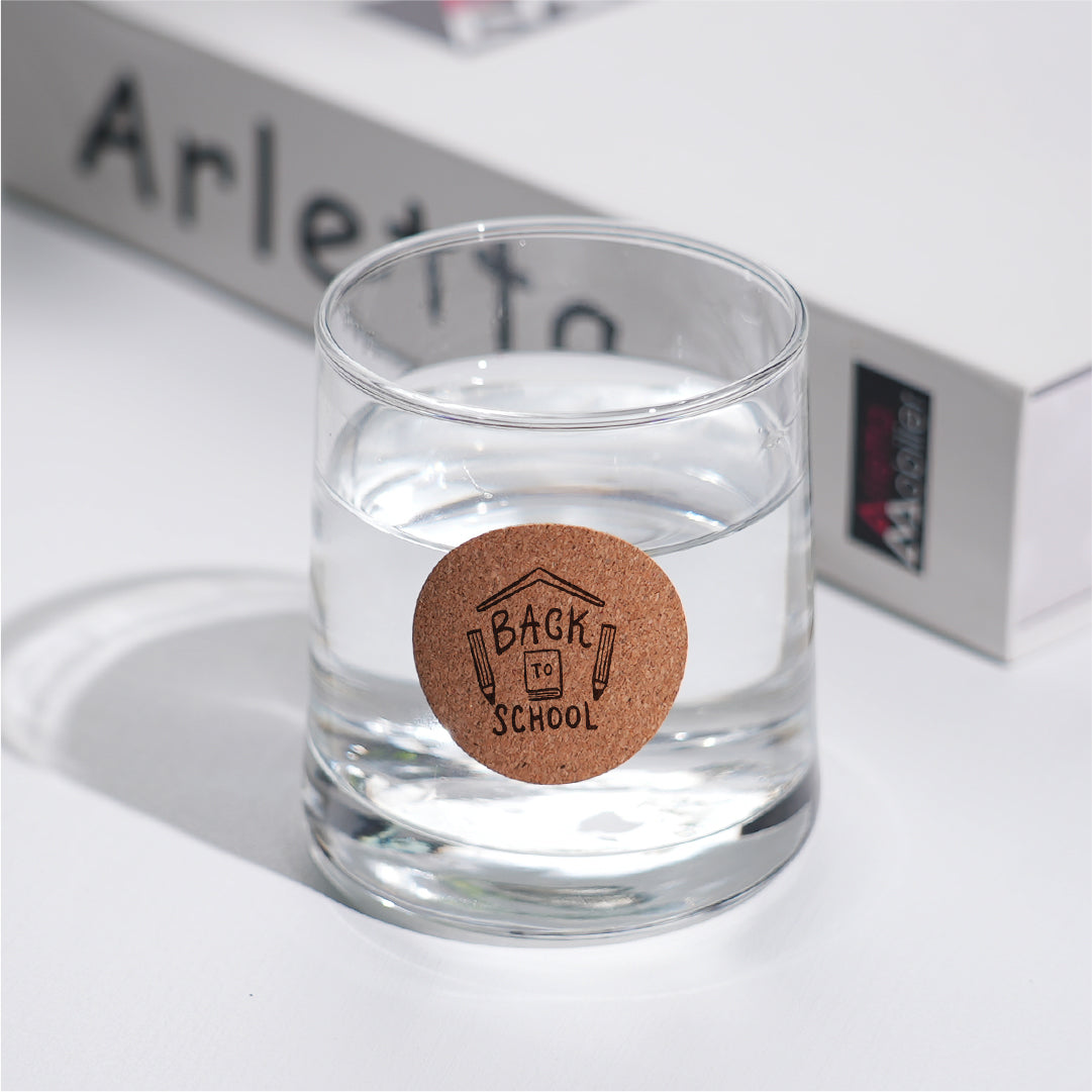 DIY Cork Wooden Label Stickers Back To School Pattern 1