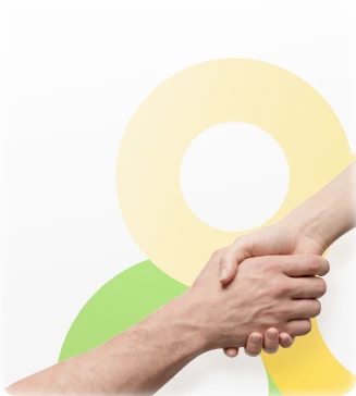 Two makers shaking hands with smiles, symbolizing a successful referral and the shared rewards of the invite‑a‑friend program