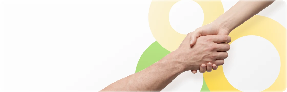 Two makers shaking hands,symbolizing a successful referral and the shared rewards of the invite‑a‑friend program