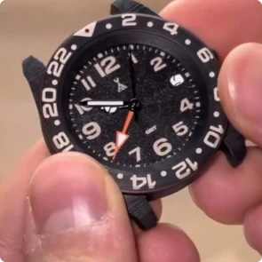 Adding clock numbers to a 3D printed watch using LaserPecker LP4 laser engraving during the assembly process