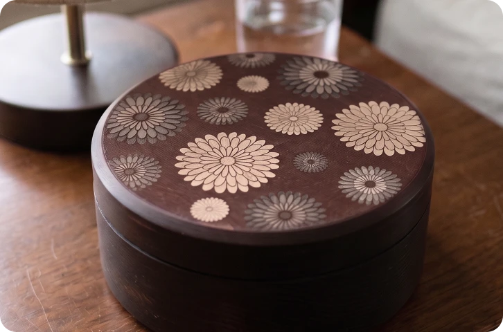Detailed laser engraving with depth variation on a 3D printed storage box