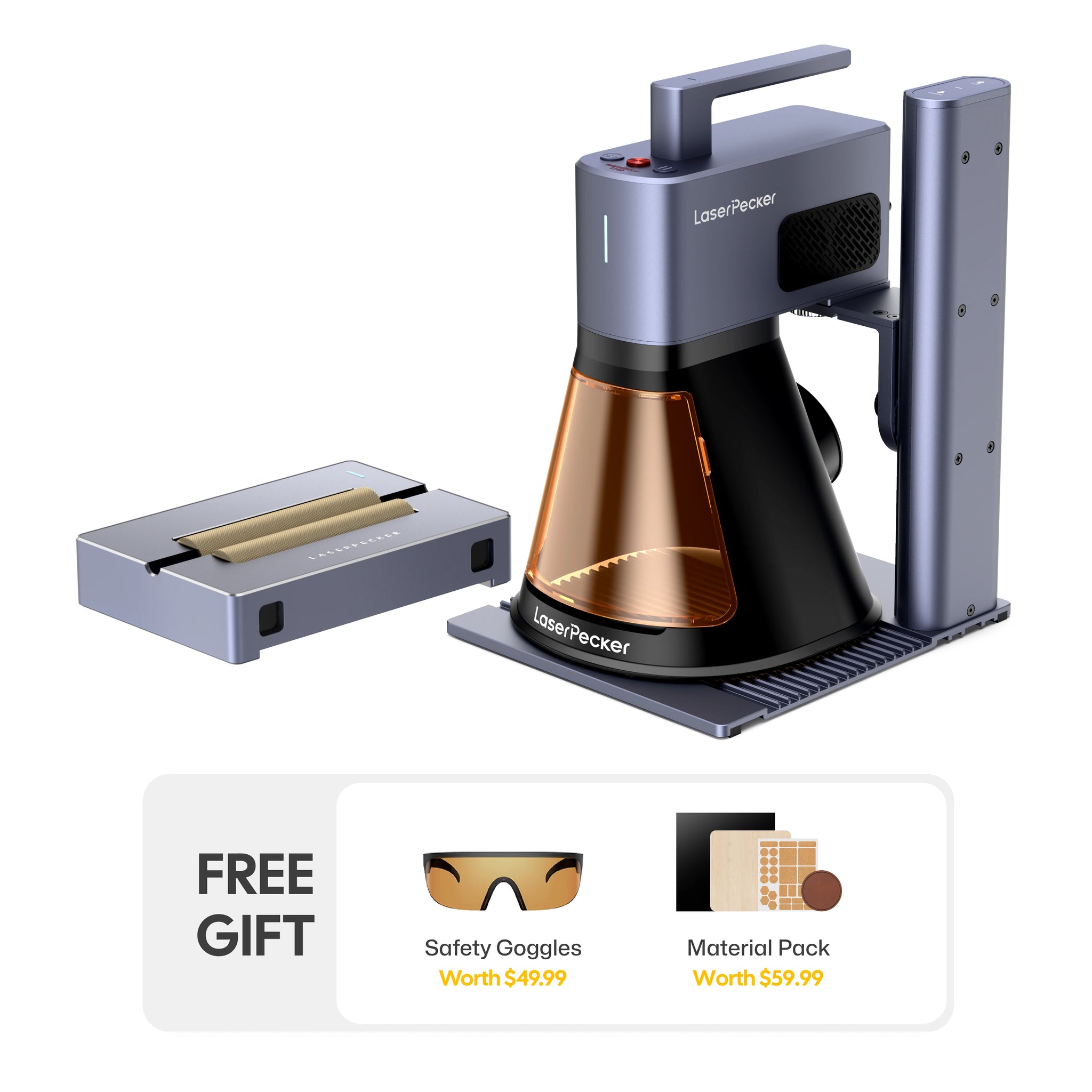 LaserPecker LP2 Plus 10W Desktop Laser Engraver & Cutter