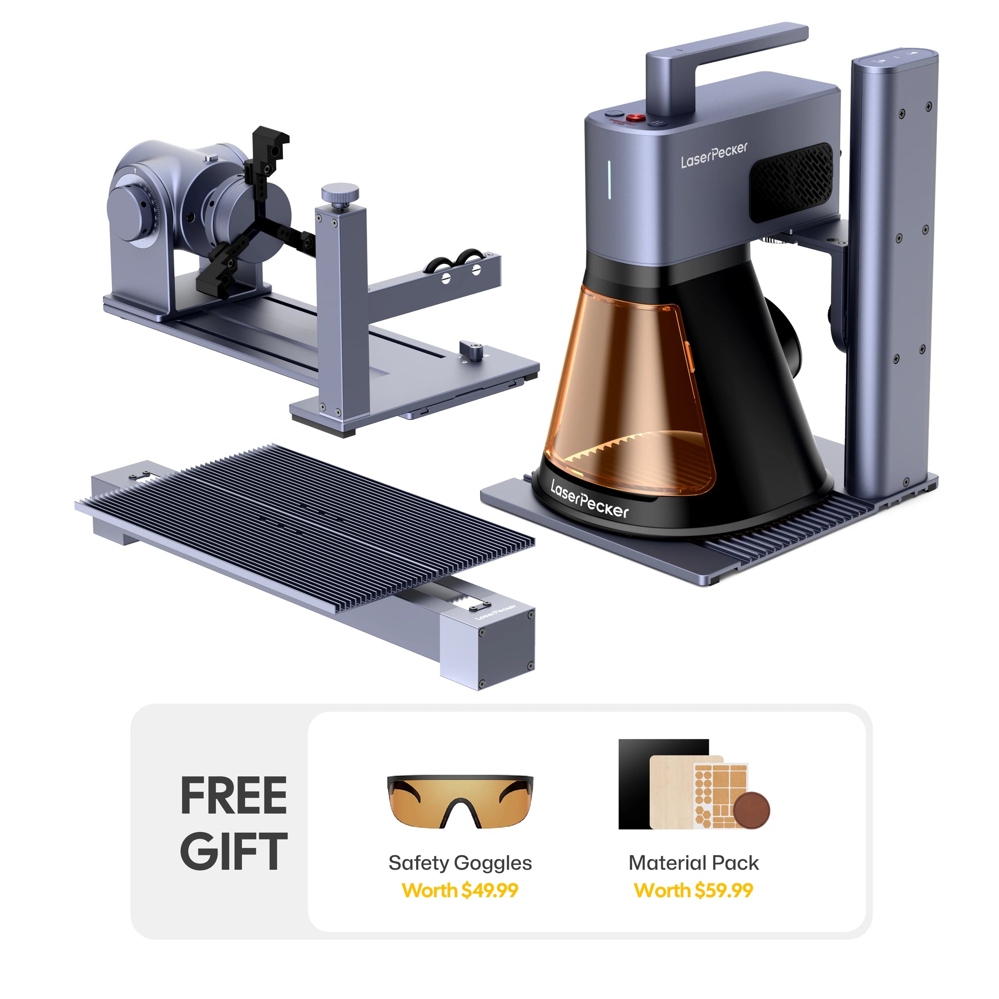 LaserPecker LP2 Plus 10W Desktop Laser Engraver & Cutter