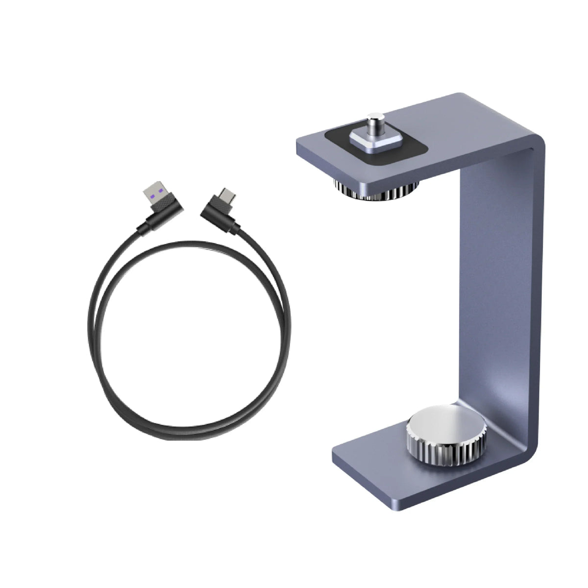 Laserpecker Metal stand with USB cable on a white background