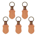 Wooden Shield Keychain Blanks