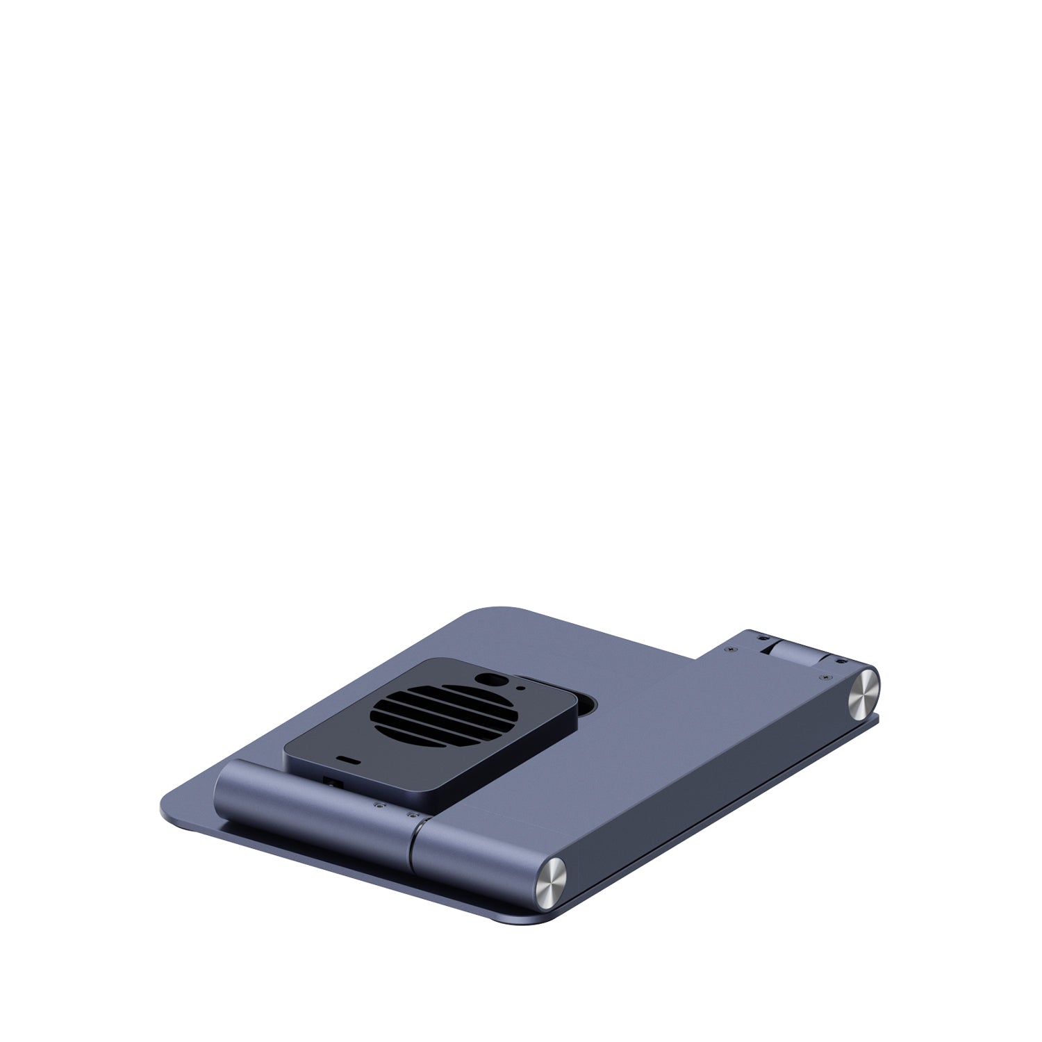 laserpecker auto focus stand folded into compact flat profile for portable laser engraving.