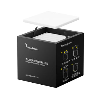 laserpecker filter cartridge replacement for desktop air purifier with 4 layer filtration for lp series laser engravers.