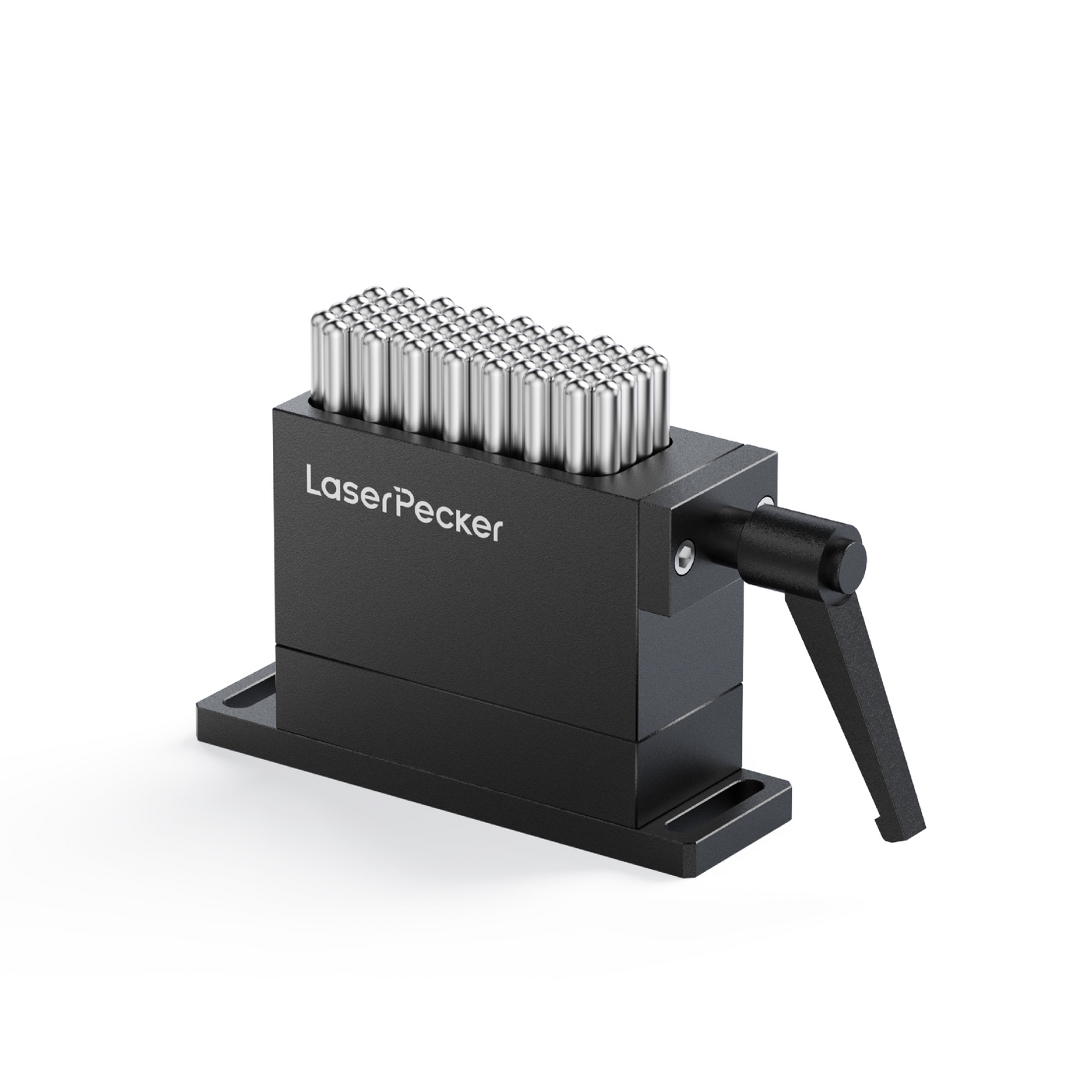 laserpecker flexible fixture for holding cylindrical objects during laser engraving.
