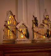 Christmas wooden house decoration