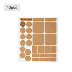 10 pack corkwood label sticker sheets stacked for laser engraving bulk supply for small business wedding favors.