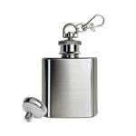 1 oz mini stainless steel flask keychain with funnel blank for laser engraving personalized gift for groomsmen bridesmaids wedding party.