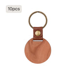 10 pack cherry wood circular keychain blanks for laser engraving diy rustic keyring custom name or logo wooden circle tag.