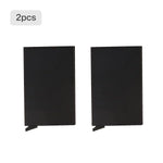 two sliding credit card cases as pair gift set for groomsmen bridal party or father day present.