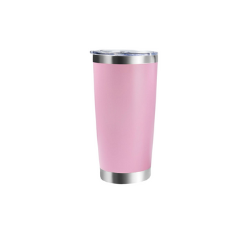 pink coated stainless steel tumbler with lid blank for laser engraving 20oz travel mug personalized gift for women.