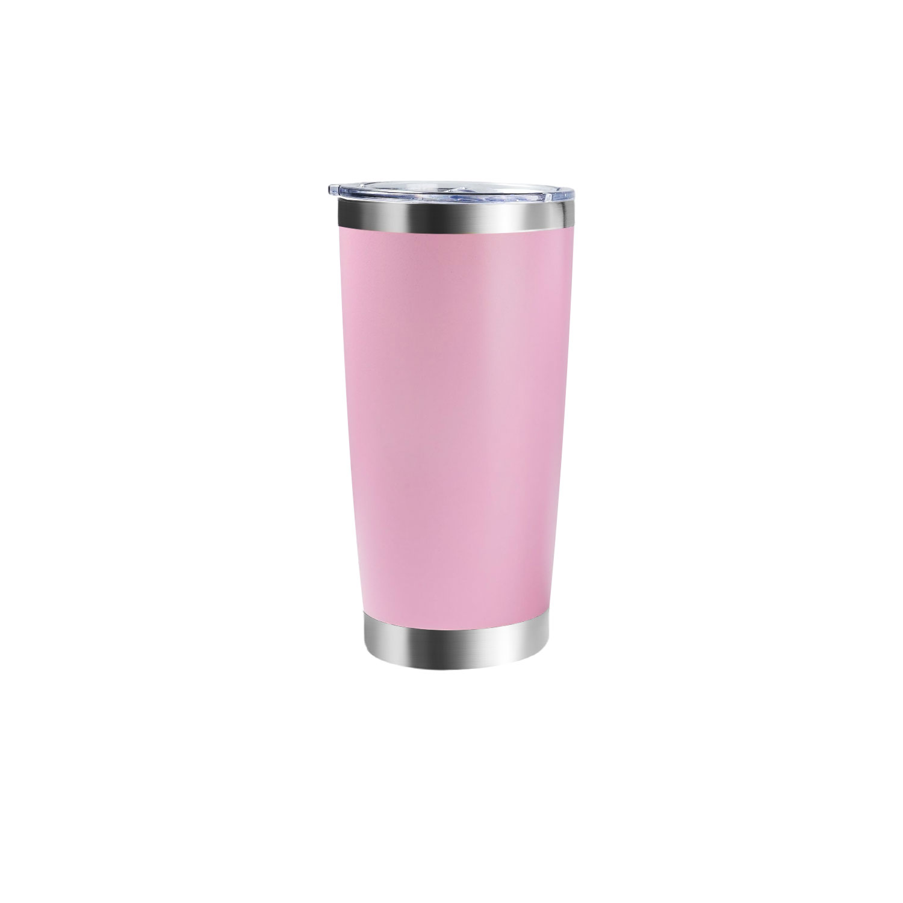 pink coated stainless steel tumbler with lid blank for laser engraving 20oz travel mug personalized gift for women.
