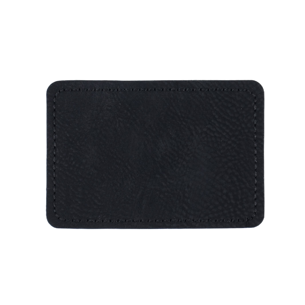 blank rectangular pu leather laser tag black for LaserPecker engraving.