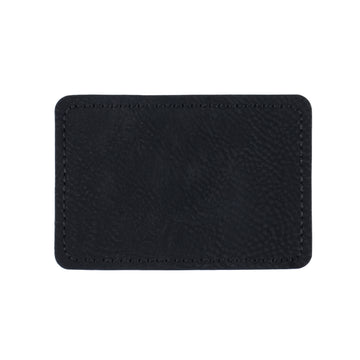 blank rectangular pu leather laser tag black for LaserPecker engraving.