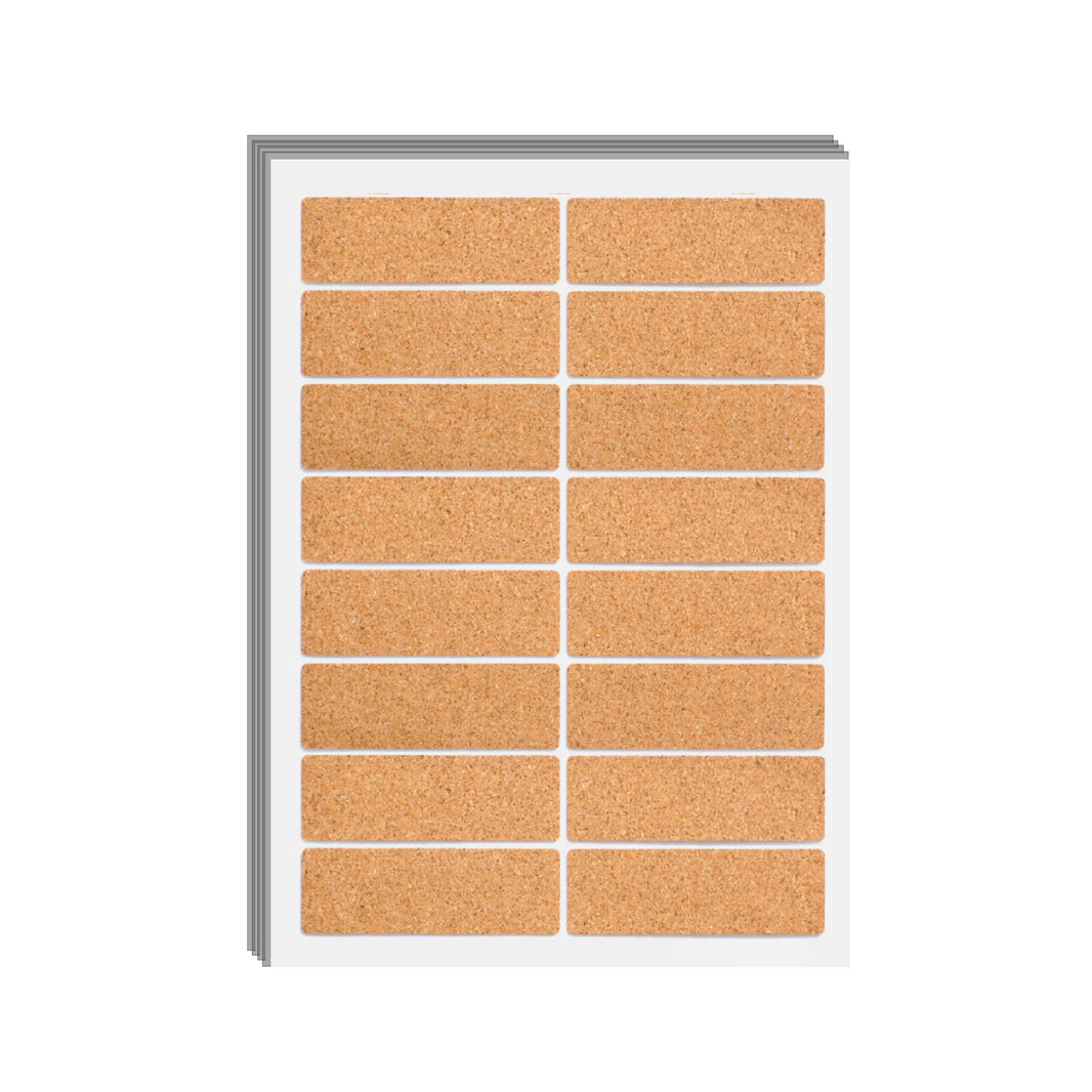 160 pack rectangular corkwood label stickers for laser engraving self adhesive natural cork labels for jars bottles wedding favors and rustic craft projects.