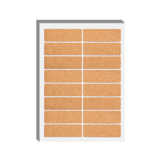 160 pack rectangular corkwood label stickers for laser engraving self adhesive natural cork labels for jars bottles wedding favors and rustic craft projects.