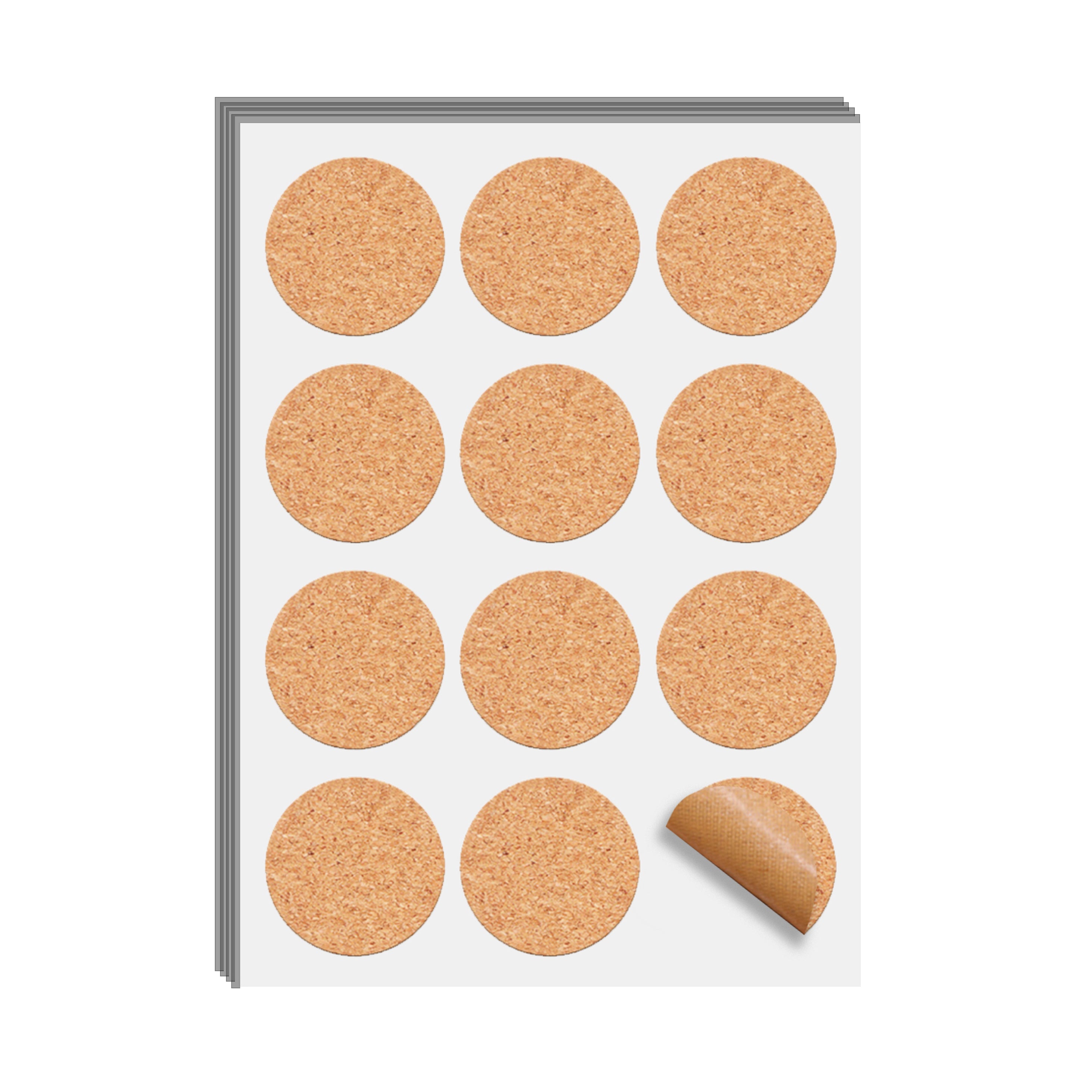 120 pack round corkwood label stickers for laser engraving self adhesive natural cork labels for jars bottles wedding favors and rustic craft projects.