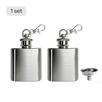 2 piece stainless steel keychain blank set with technical drawing and measurements for laser engraving projects.