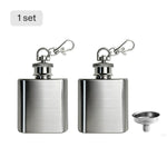 2 piece stainless steel keychain blank set with technical drawing and measurements for laser engraving projects.