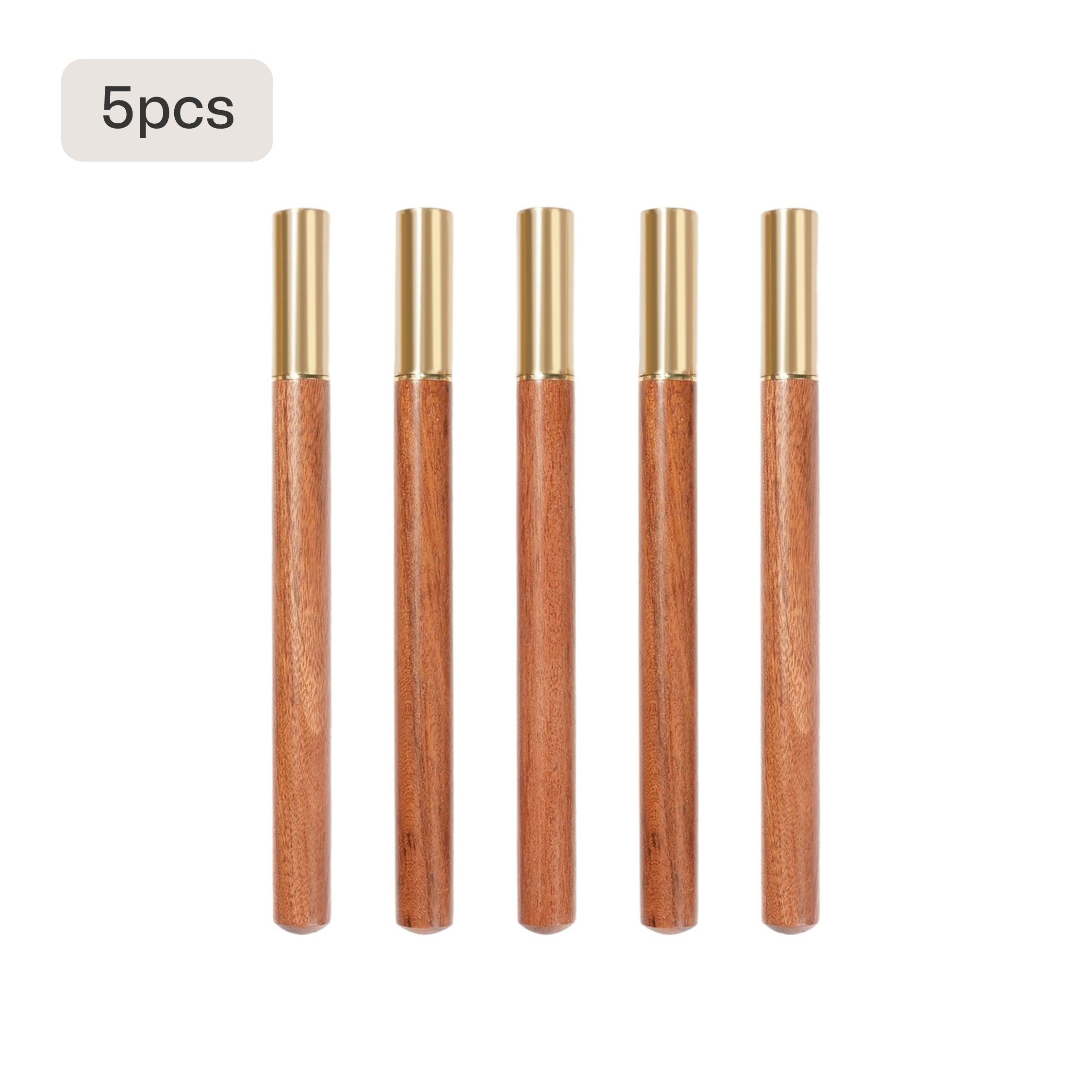 set of 5 wooden rollerball pen blanks for laser engraving custom name or logo natural wood writing instrument personalized gift.