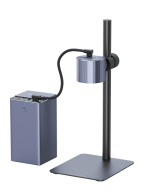LaserPecker LP1 Plus powered by PowerPack Plus 23550mAh portable battery, enabling outdoor and off-grid laser engraving with USB-C connection.