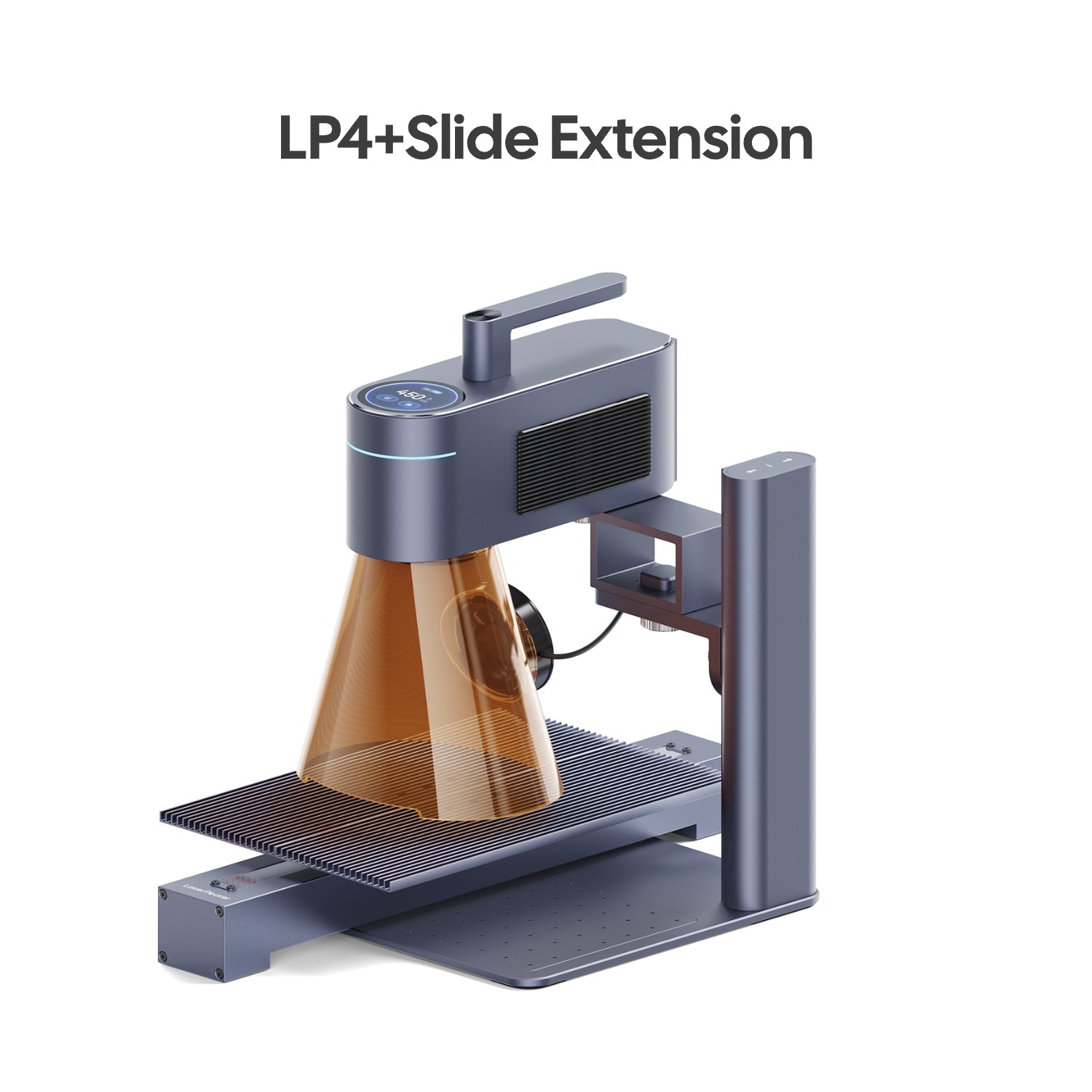 laserpecker lp4 laser engraver paired with slide extension.