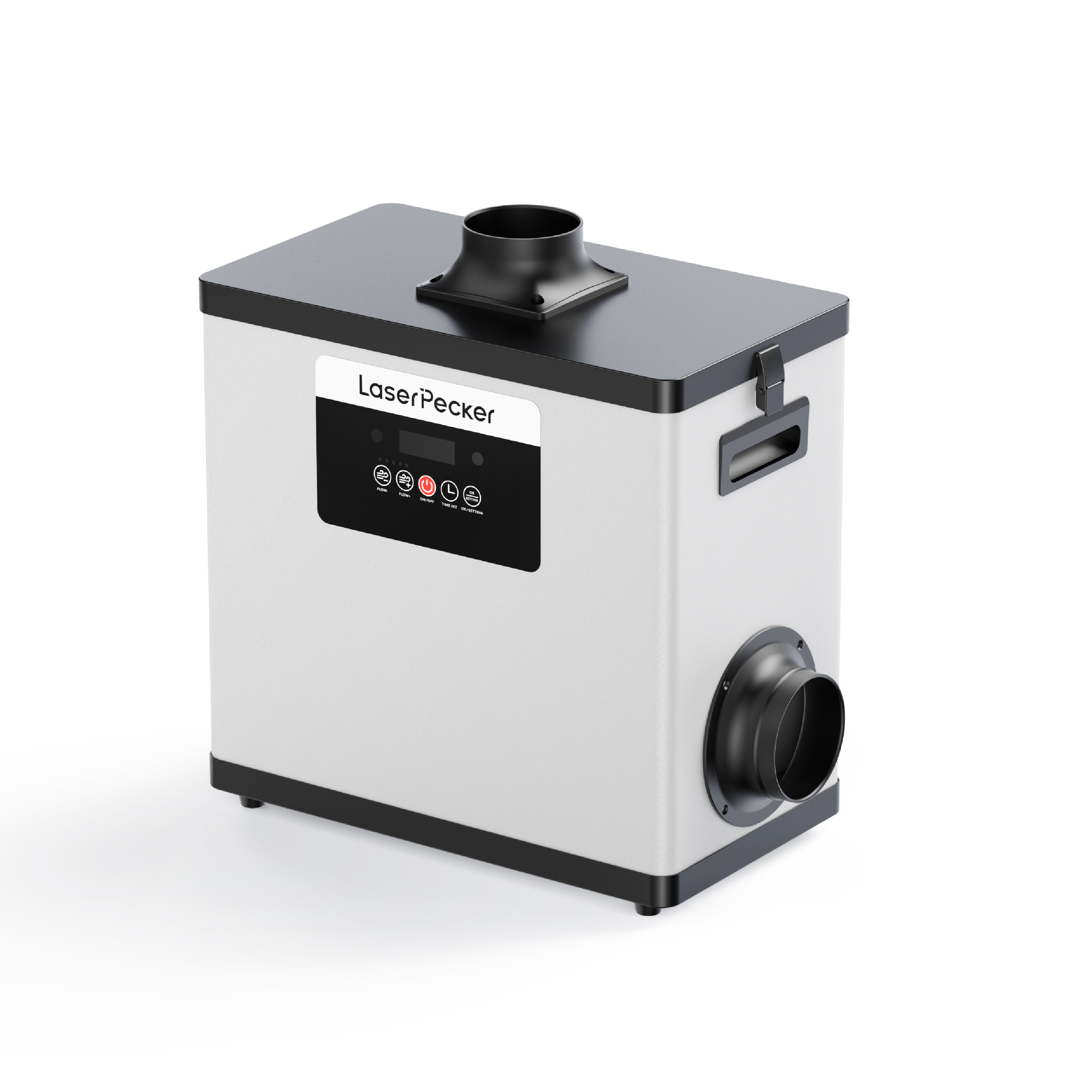 laserpecker lx2 desktop smoke purifier for laser cutter fume extraction and air filtration.