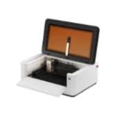 LaserPecker LX2 space-efficient design with compact 780x609mm footprint and dual-access front opening, fits in studios and small workshops while maintaining 500x305mm large working area.