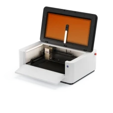 LaserPecker LX2 space-efficient design with compact 780x609mm footprint and dual-access front opening, fits in studios and small workshops while maintaining 500x305mm large working area.