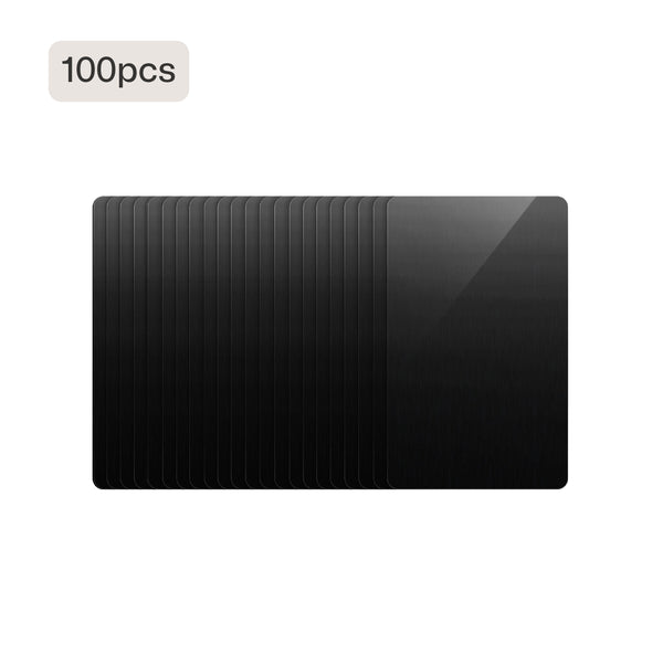 100 Pcs Black Aluminum Metal Business Cards – 85x55 Mm, Laser Engraving Ready Blanks For Custom Designs & DIY Gifts - View #8