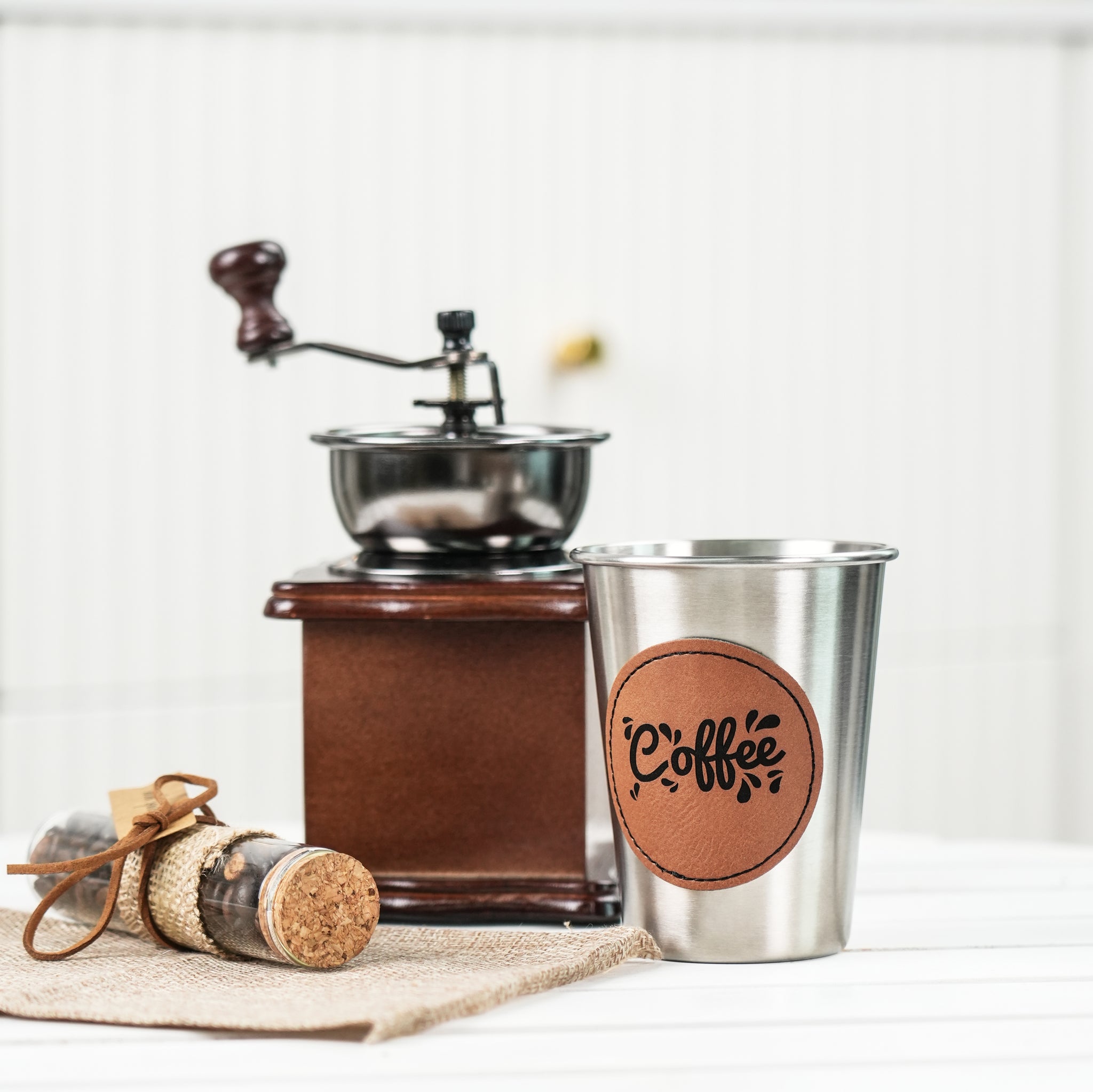 Blank Circular PU Leather Labels / Tags (30pcs)