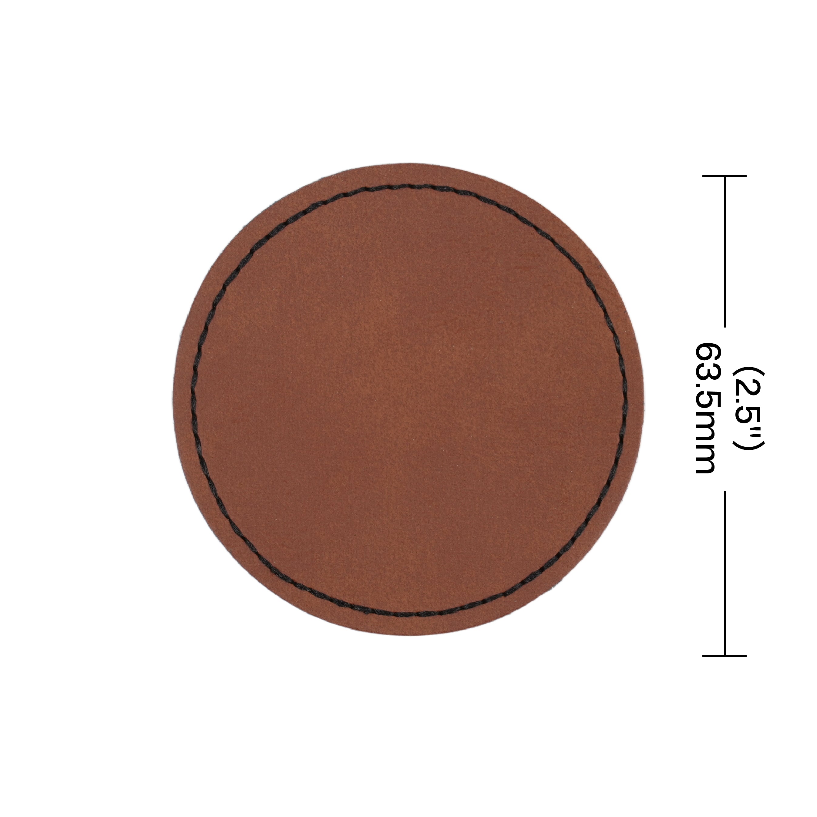 Blank Circular PU Leather Labels / Tags (30pcs)