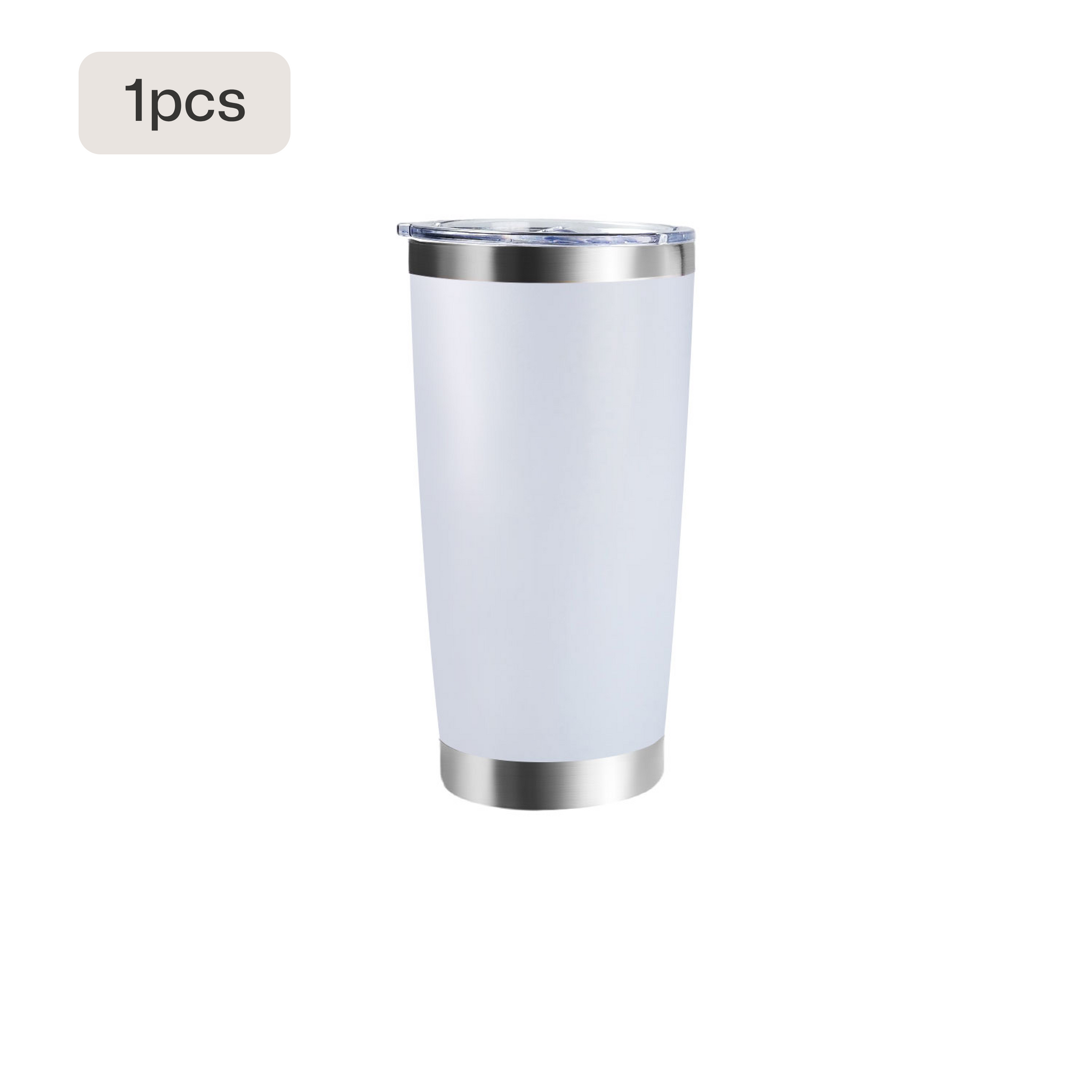 Coated Stainless Steel Tumbler with Lid (1pcs / 2pcs)