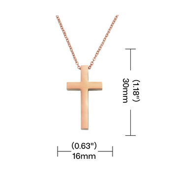 Stainless Steel Cross Pendant Necklace (8pcs)