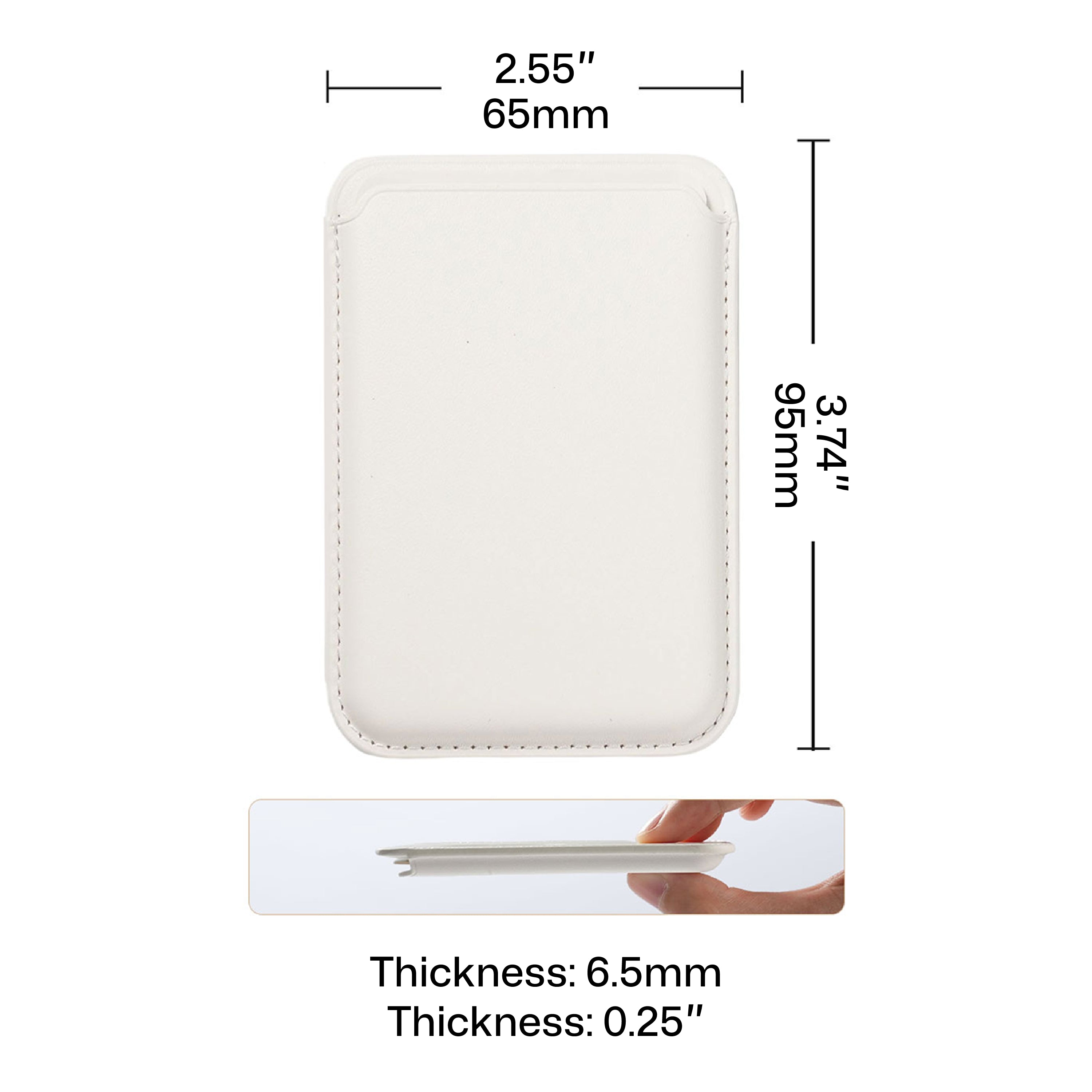 Magnetic Leather Card Holder for iPhone (2 pcs)